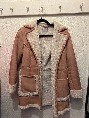 ASOS Women's Cream and Tan Teddy Jacket